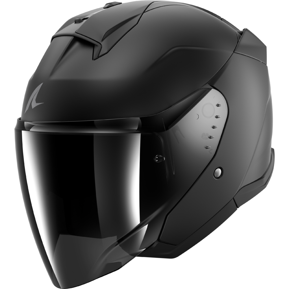 Shark Skwal Jet Open Face Helmet Dark Shadow Matt Black / Anthracite FREE 1 YEAR Returns, FREE UK Delivery | ThrottleChimp