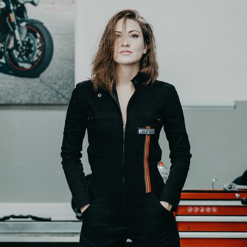 MotoGirl Casual Ladies Jumpsuit Black FREE 1 YEAR Returns, FREE UK Delivery | ThrottleChimp
