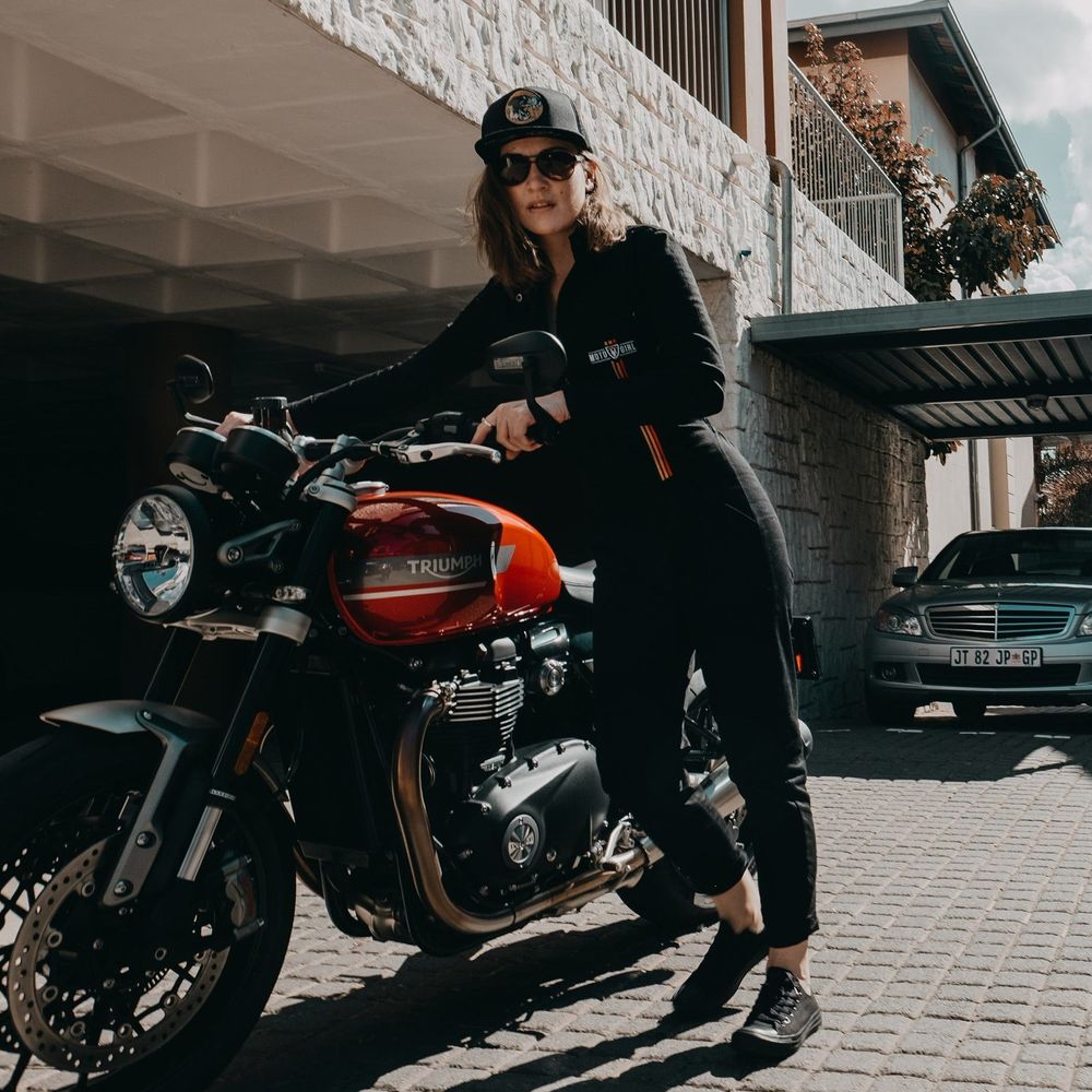 MotoGirl Casual Ladies Jumpsuit Black FREE 1 YEAR Returns, FREE UK Delivery | ThrottleChimp
