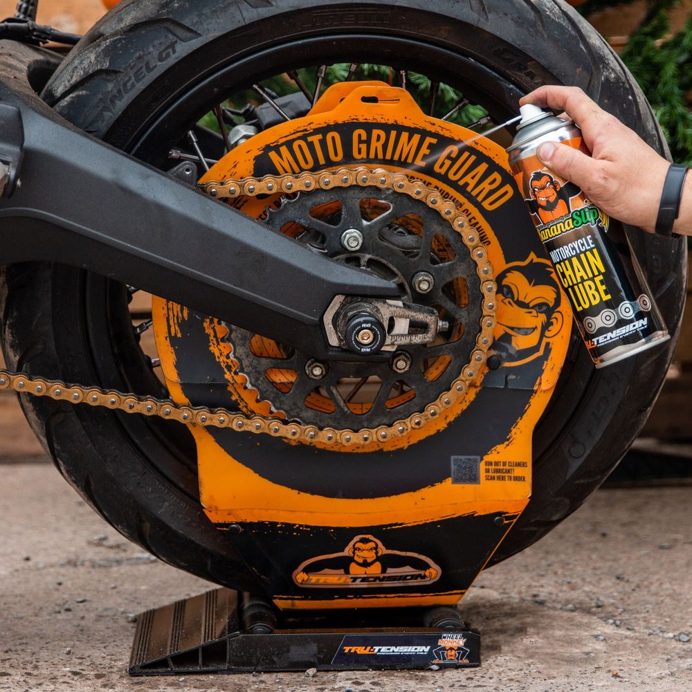 Tru-Tension Motorcycle Grime Guard Orange FREE 1 YEAR Returns, FREE UK Delivery | ThrottleChimp