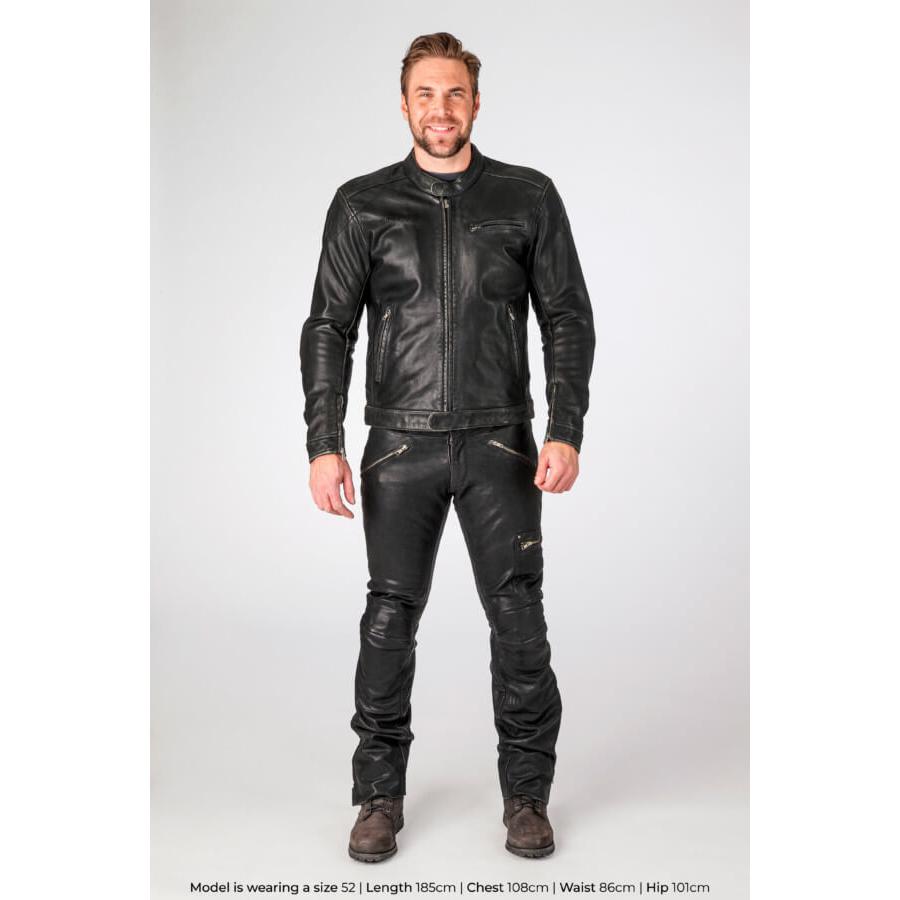 Halvarssons Idre Classic Leather Jacket Black FREE 1 YEAR Returns, FREE UK Delivery | ThrottleChimp