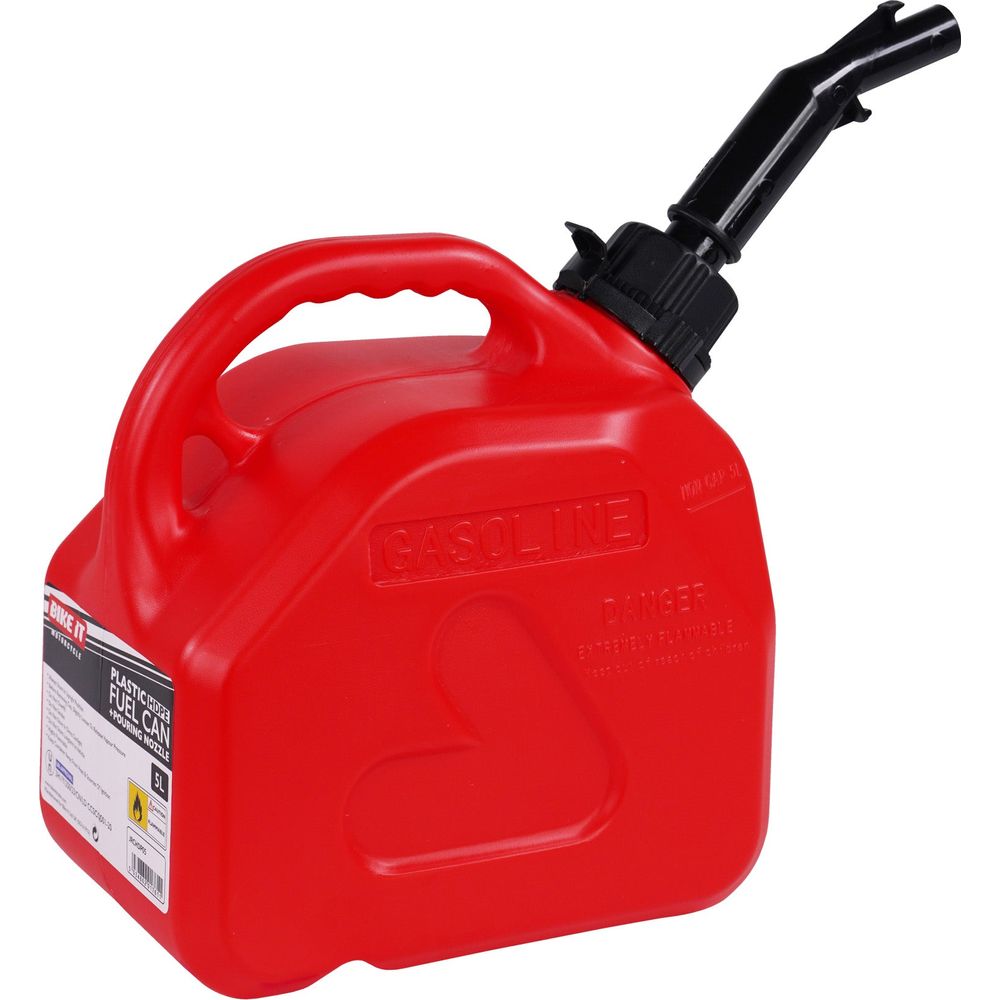 Bike It Fuel Can With Push To Pour Nozzle Red FREE 1 YEAR Returns, FREE UK Delivery | ThrottleChimp