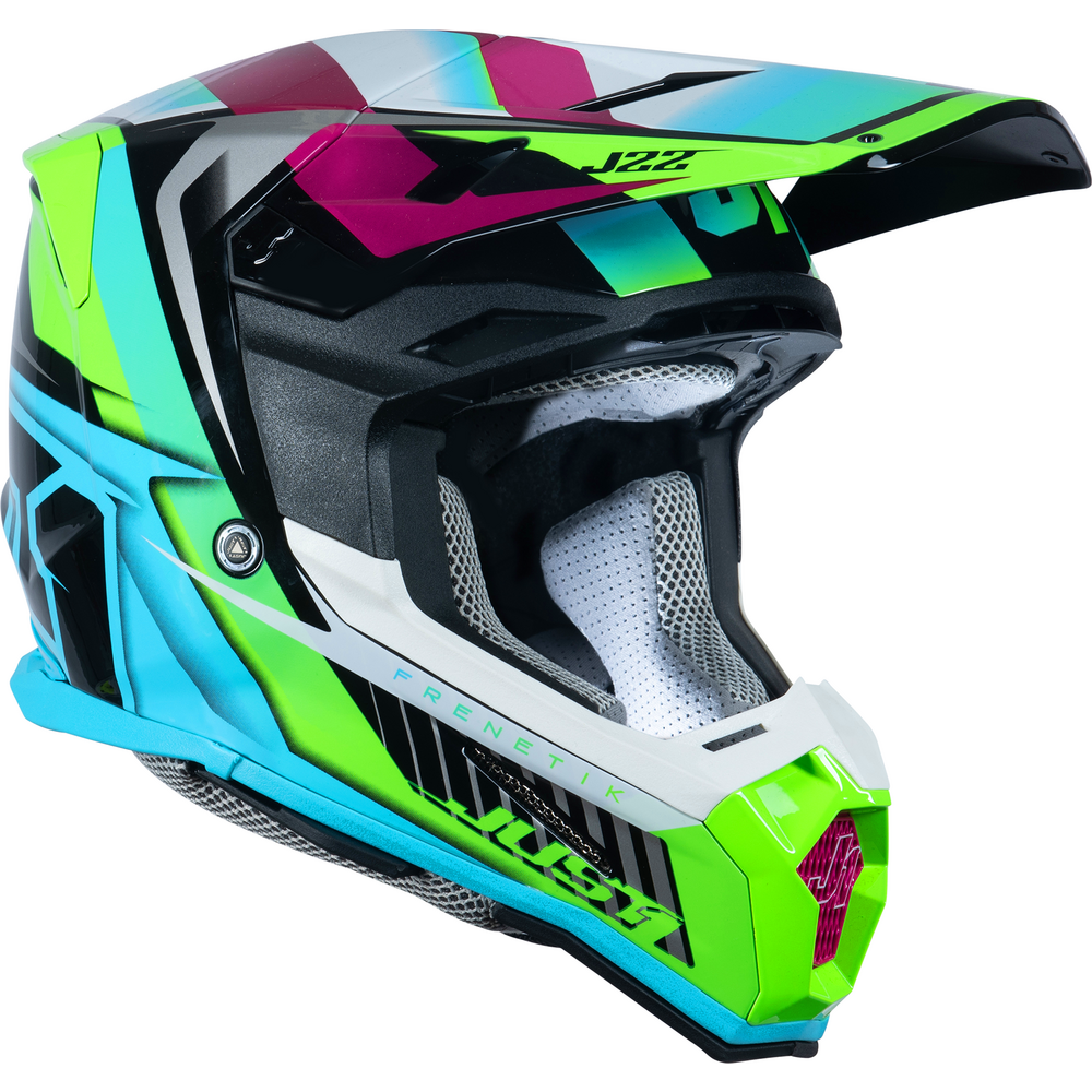 Just1 J22 Motocross Helmet Frenetik Neon Fluo Lime / Black FREE 1 YEAR Returns, FREE UK Delivery | ThrottleChimp