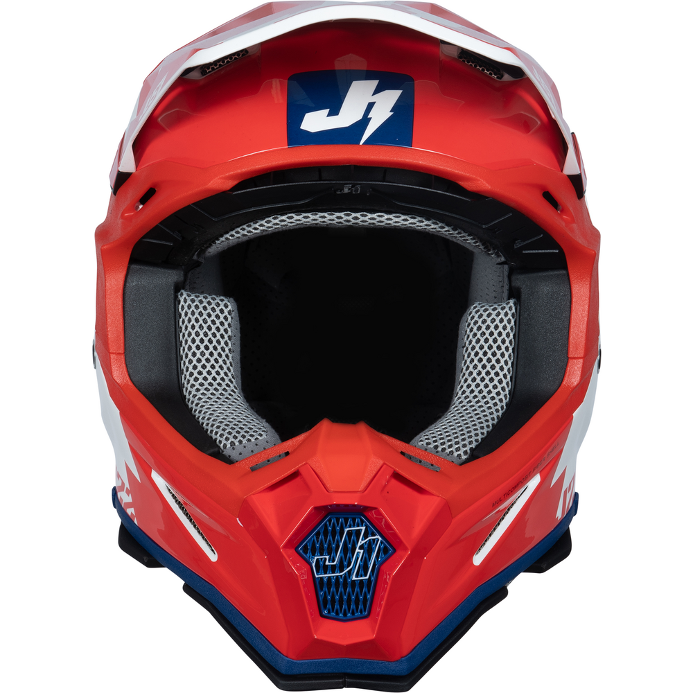 Just1 J22 Motocross Helmet Revolt Red / Blue / White FREE 1 YEAR Returns, FREE UK Delivery | ThrottleChimp