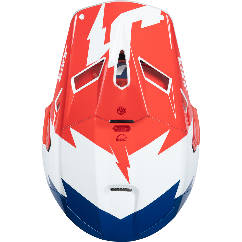 Just1 J22 Motocross Helmet Revolt Red / Blue / White FREE 1 YEAR Returns, FREE UK Delivery | ThrottleChimp