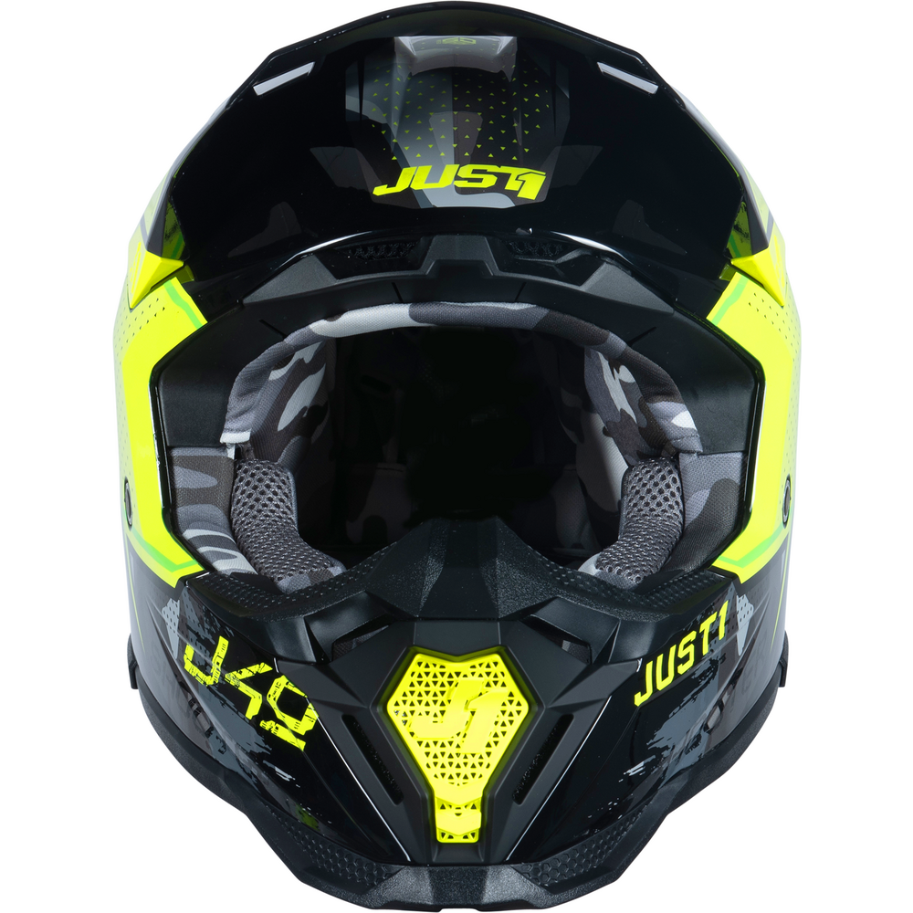 Just1 J40 Motocross Helmet Shooter Camo / Fluo Yellow / Black FREE 1 YEAR Returns, FREE UK Delivery | ThrottleChimp