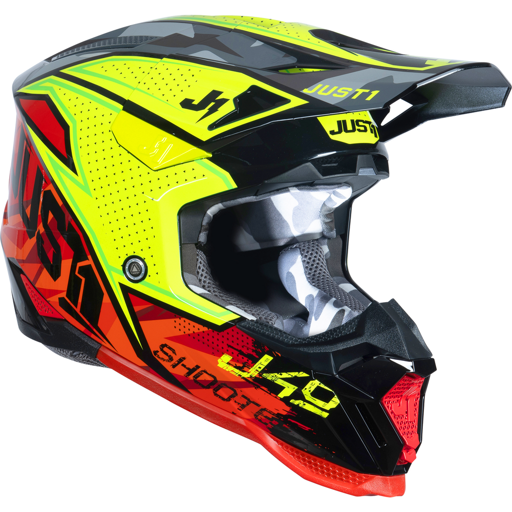 Just1 J40 Motocross Helmet Shooter Camo / Red / Black FREE 1 YEAR Returns, FREE UK Delivery | ThrottleChimp