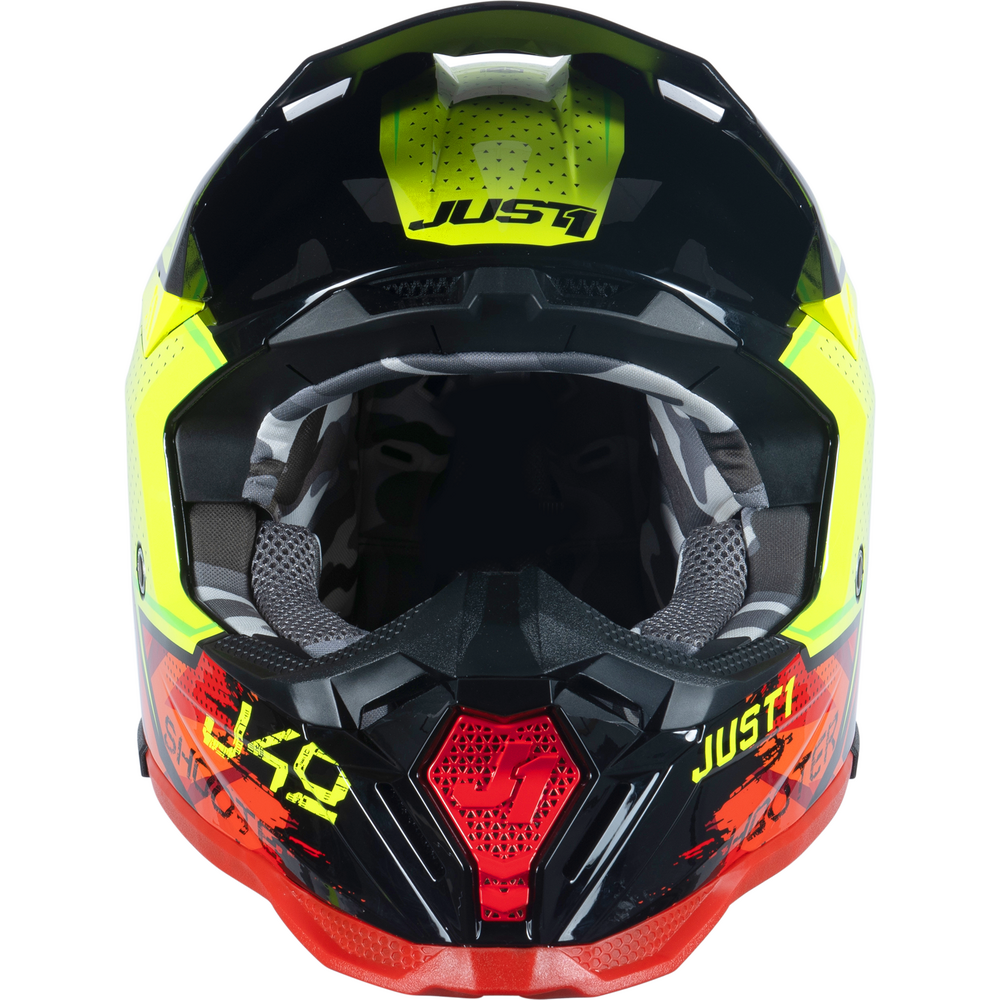 Just1 J40 Motocross Helmet Shooter Camo / Red / Black FREE 1 YEAR Returns, FREE UK Delivery | ThrottleChimp