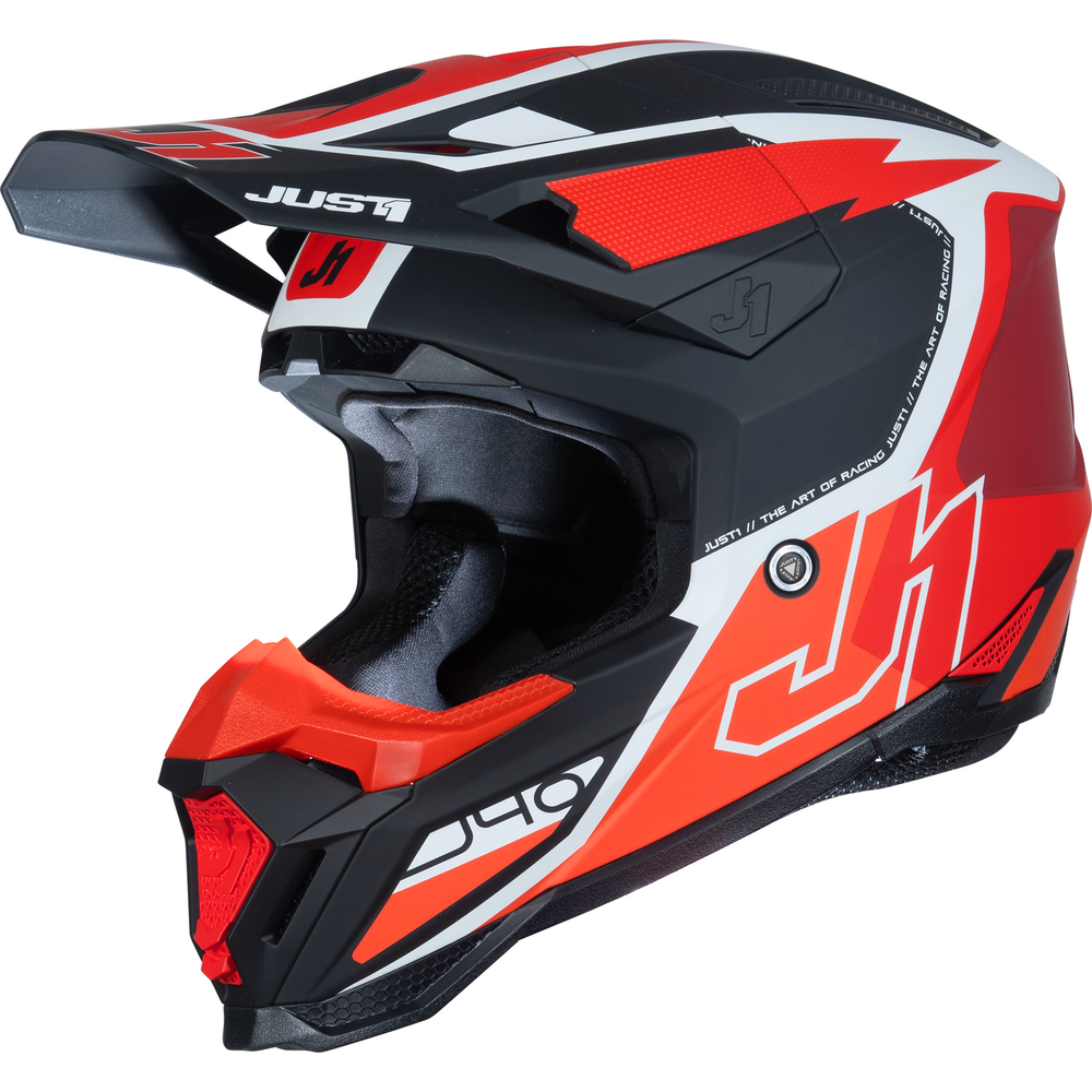 Just1 J40 Motocross Helmet Flash Red / White / Black FREE 1 YEAR Returns, FREE UK Delivery | ThrottleChimp