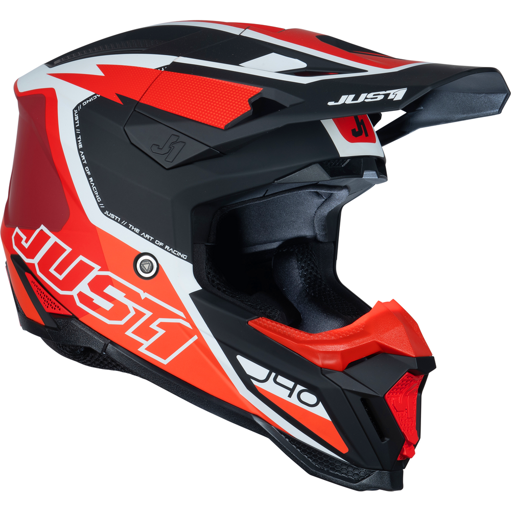 Just1 J40 Motocross Helmet Flash Red / White / Black FREE 1 YEAR Returns, FREE UK Delivery | ThrottleChimp