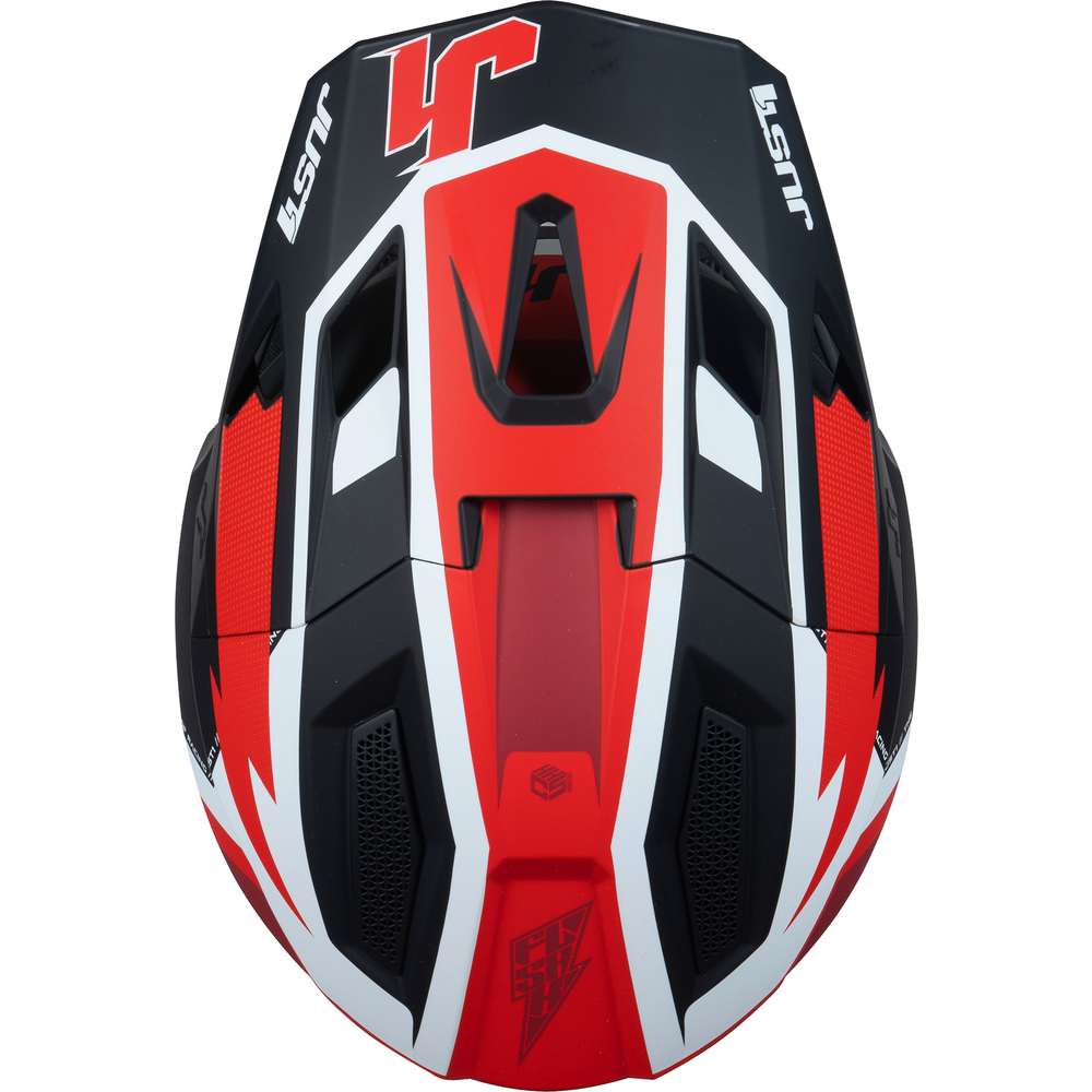 Just1 J40 Motocross Helmet Flash Red / White / Black FREE 1 YEAR Returns, FREE UK Delivery | ThrottleChimp