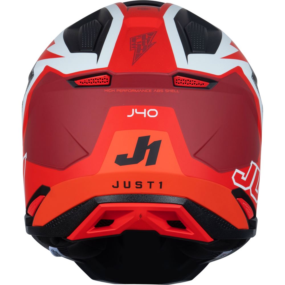 Just1 J40 Motocross Helmet Flash Red / White / Black FREE 1 YEAR Returns, FREE UK Delivery | ThrottleChimp