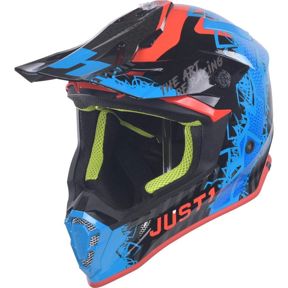Just1 J38 MX Helmet Mask Blue / Red / Gloss Black FREE 1 YEAR Returns, FREE UK Delivery | ThrottleChimp