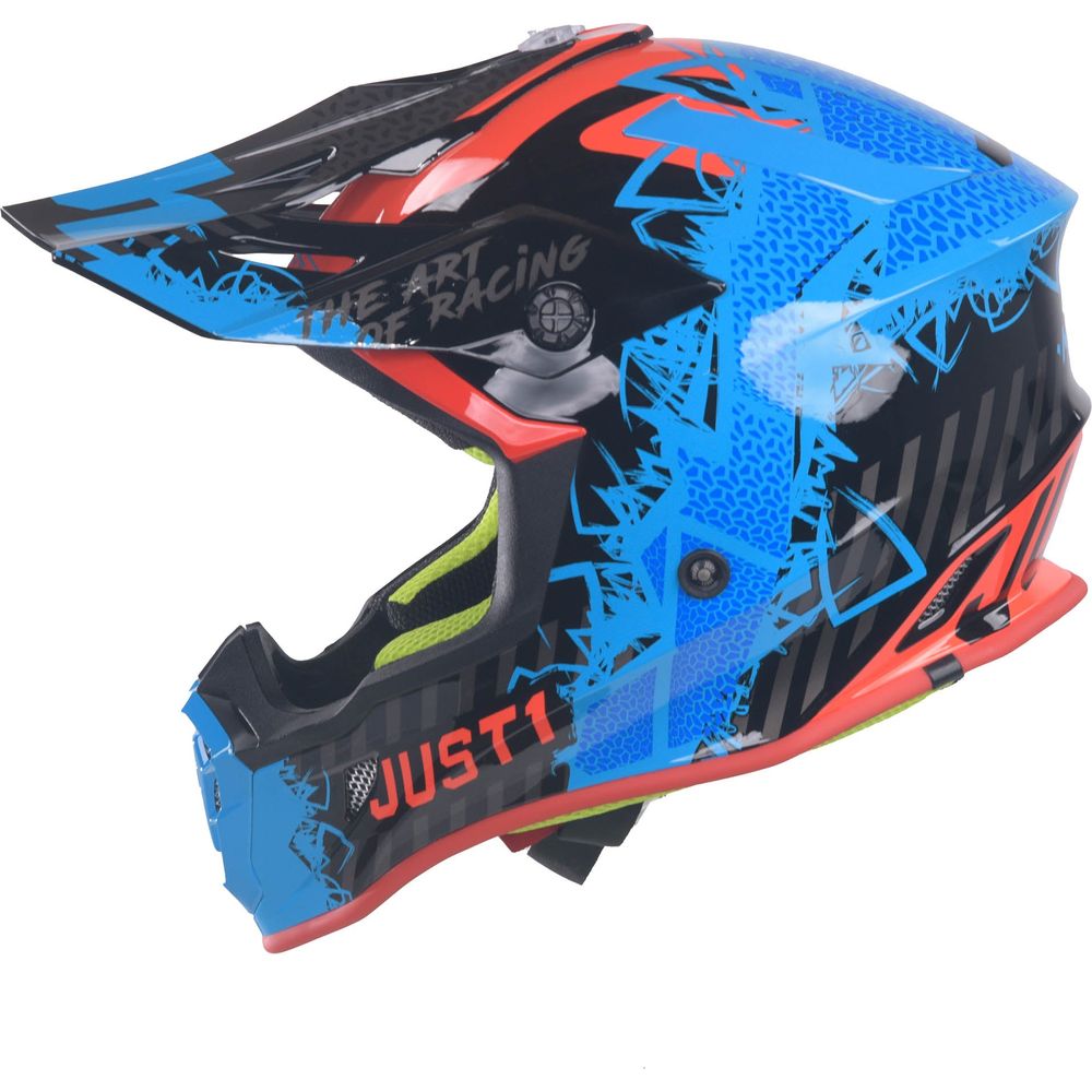 Just1 J38 MX Helmet Mask Blue / Red / Gloss Black FREE 1 YEAR Returns, FREE UK Delivery | ThrottleChimp