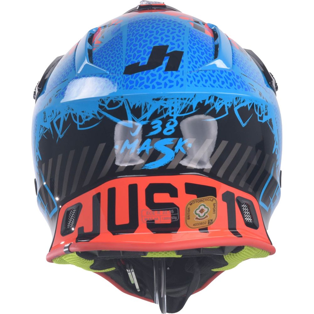Just1 J38 MX Helmet Mask Blue / Red / Gloss Black FREE 1 YEAR Returns, FREE UK Delivery | ThrottleChimp