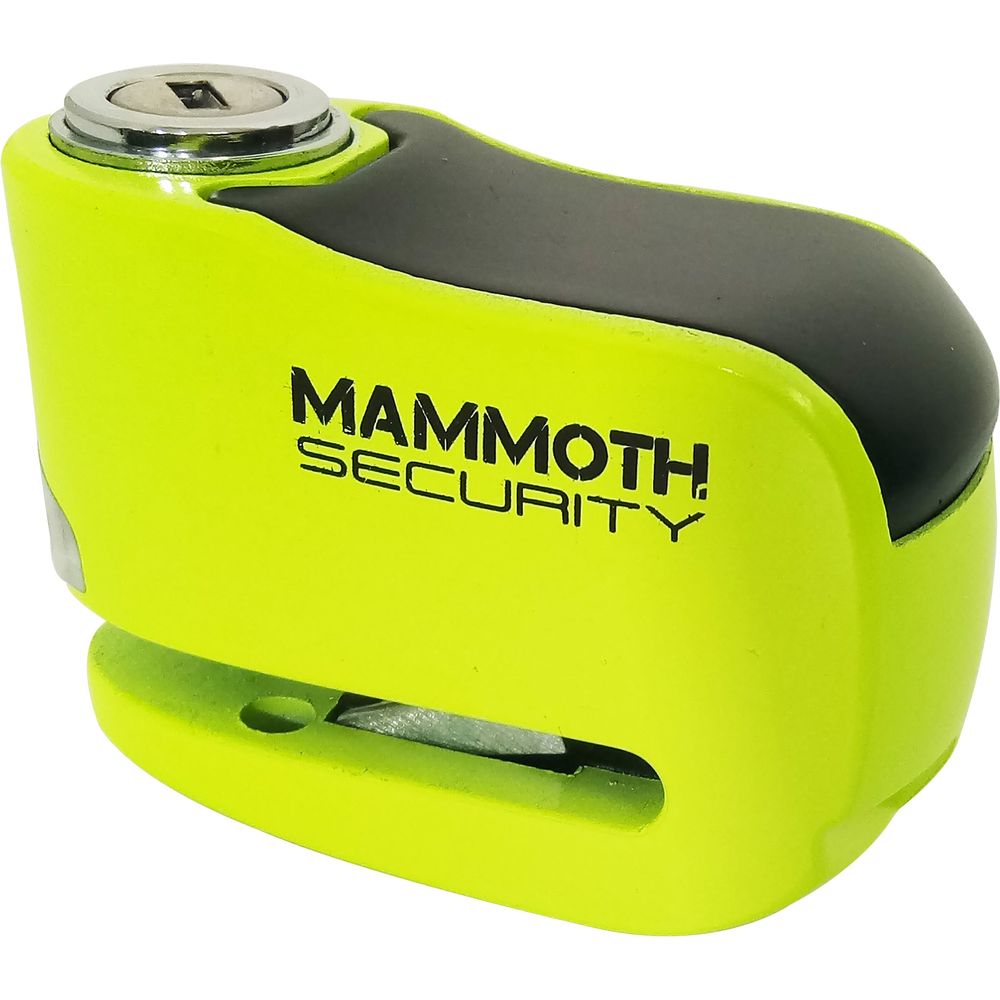 Mammoth Security Gremlin Alarm Disc Lock With 6 MM Stainless Steel Pin Fluo Yellow FREE 1 YEAR Returns, FREE UK Delivery | ThrottleChimp