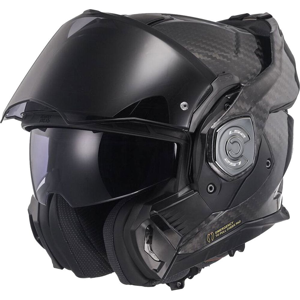 LS2 FF901 Advant X Carbon ECE 22.06 Solid Carbon With 4X UCS Intercom