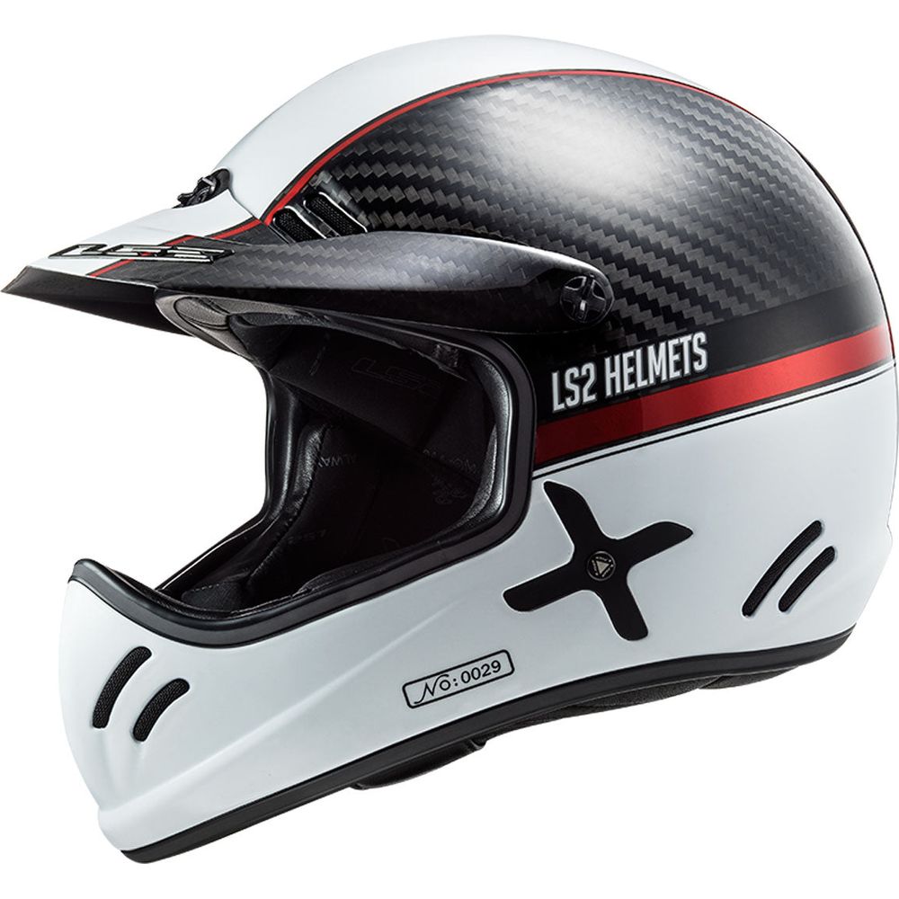 LS2 MX471 Xtra Yard Carbon / White / Red