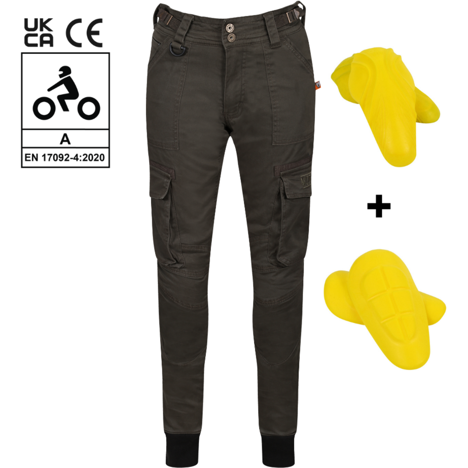 MotoGirl Lara Ladies Cargo Trouser Olive Green FREE 1 YEAR Returns, FREE UK Delivery | ThrottleChimp
