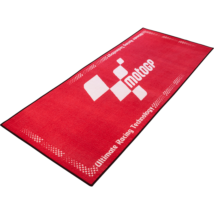 MotoGP Red With White Logo Pro Garage Pit Mat FREE 1 YEAR Returns, FREE UK Delivery | ThrottleChimp
