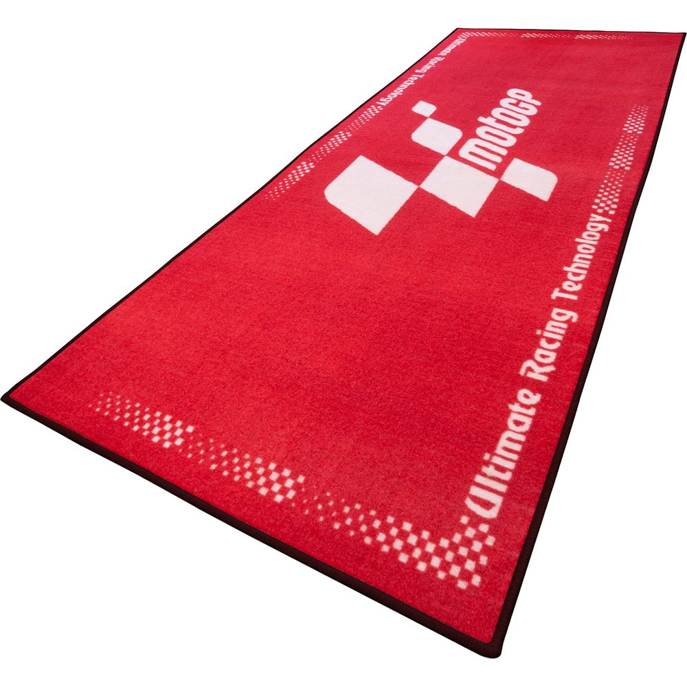 MotoGP Red With White Logo Pro Garage Pit Mat FREE 1 YEAR Returns, FREE UK Delivery | ThrottleChimp