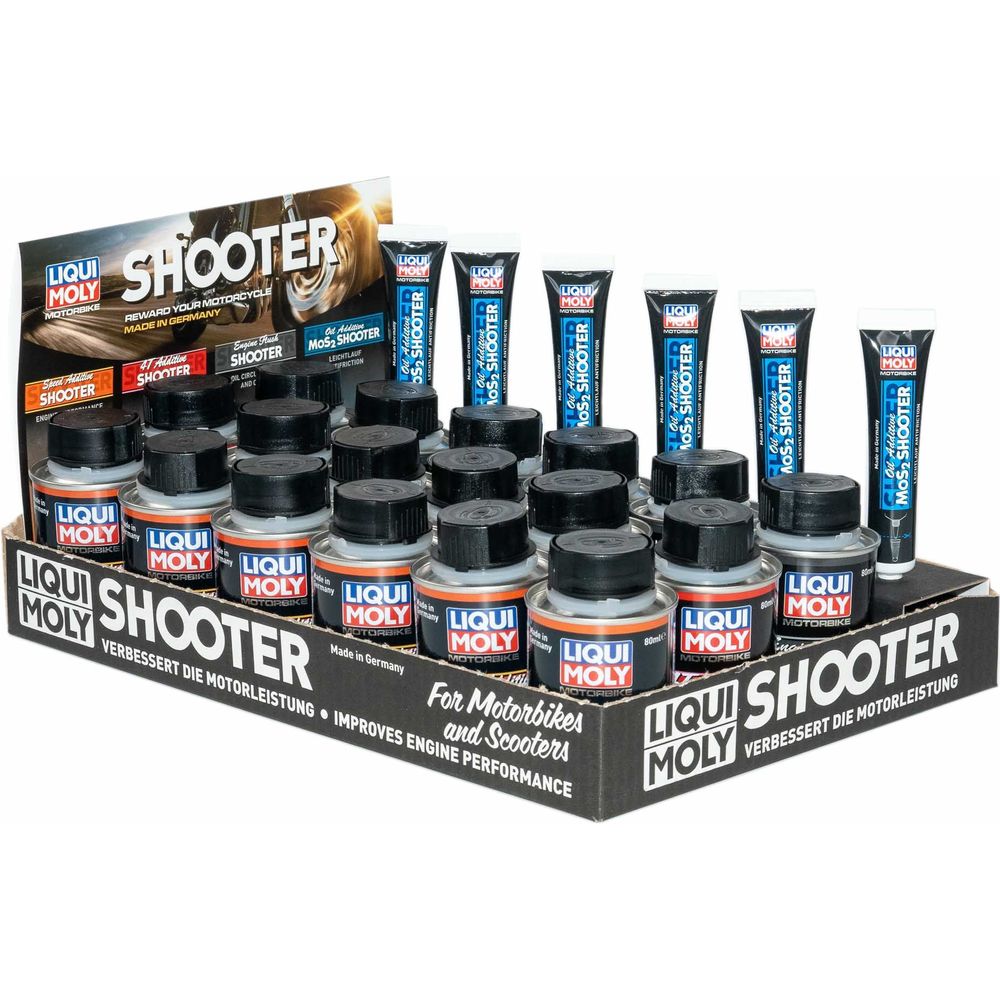 Liqui Moly Mixed Tray Shooter Pack 6X Speed 6X 4T 6X Flush 6X MOS2 FREE 1 YEAR Returns, FREE UK Delivery | ThrottleChimp