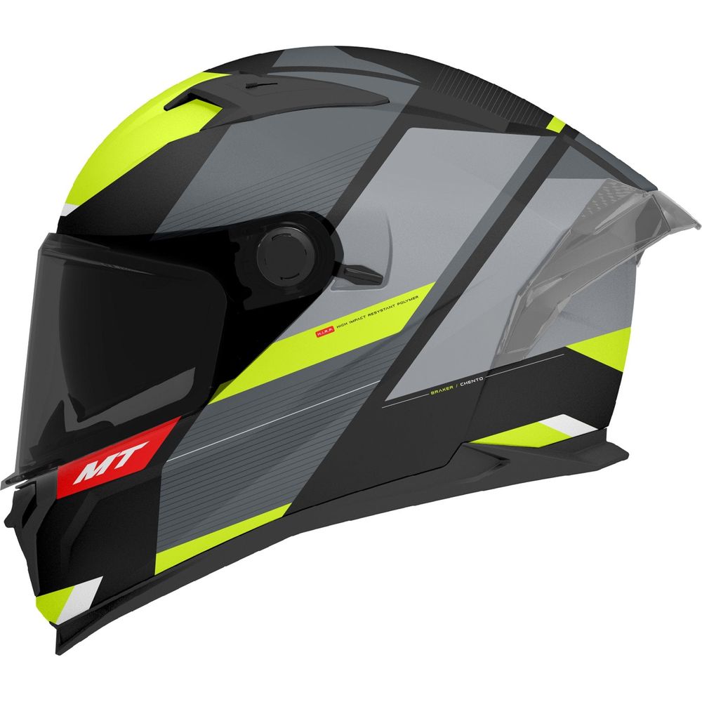 MT Helmets Braker SV Chento B3 Matt Black / Fluo Yellow