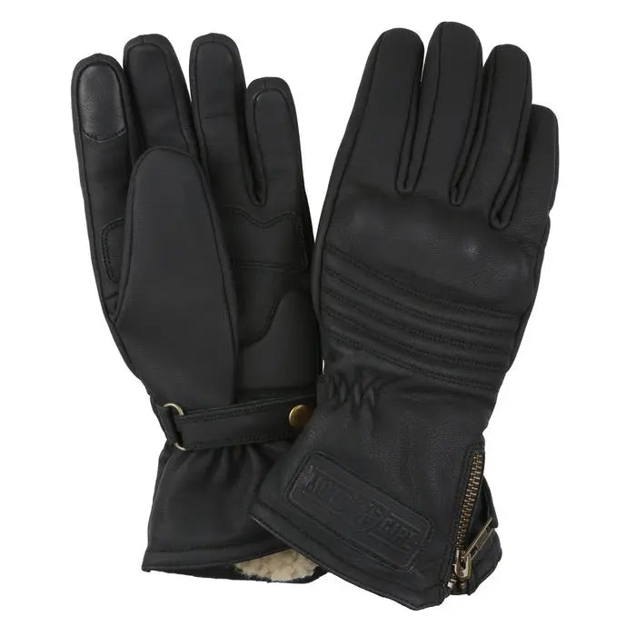MotoGirl MG Ladies Winter Leather Gloves Black