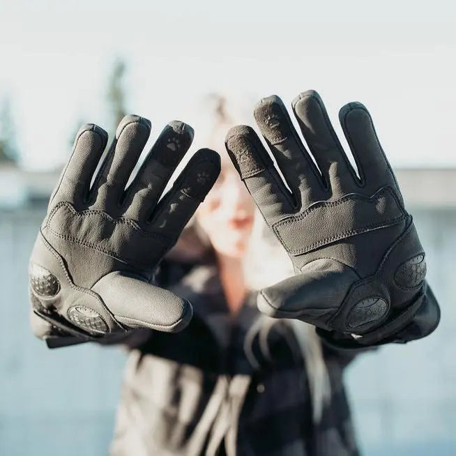 MotoGirl Nandi Ladies Leather Gloves Black