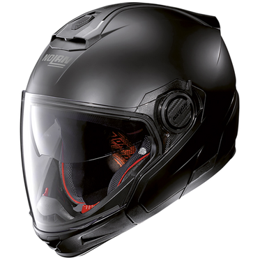Nolan N40-5 GT 06 Classic N-Com Hybrid Helmet Flat Black FREE 1 YEAR Returns, FREE UK Delivery | ThrottleChimp