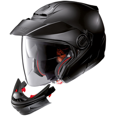 Nolan N40-5 GT 06 Classic N-Com Hybrid Helmet Flat Black FREE 1 YEAR Returns, FREE UK Delivery | ThrottleChimp