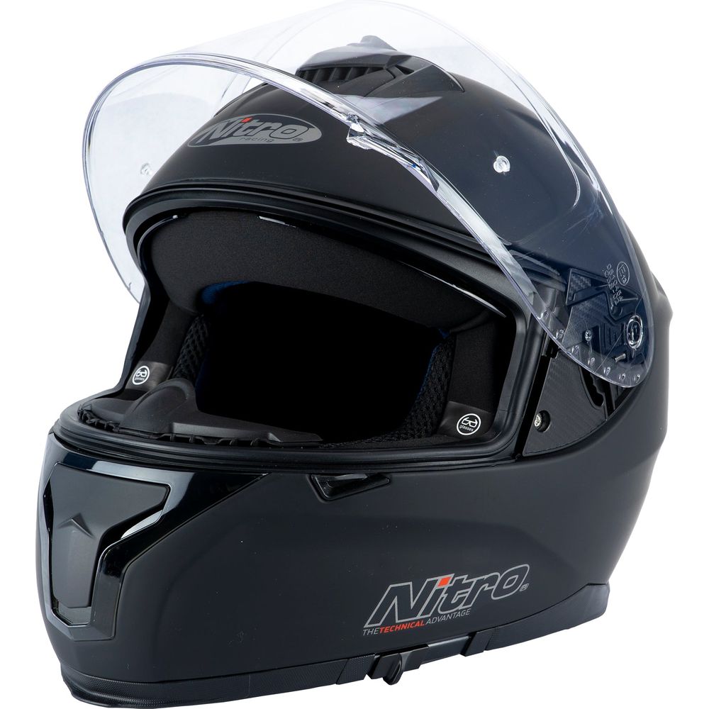 Nitro N540 DVS Full Face Helmet Satin Black FREE 1 YEAR Returns, FREE UK Delivery | ThrottleChimp