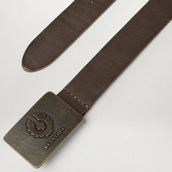 Belstaff Phoenix Leather Belt Dark Brown FREE 1 YEAR Returns, FREE UK Delivery | ThrottleChimp