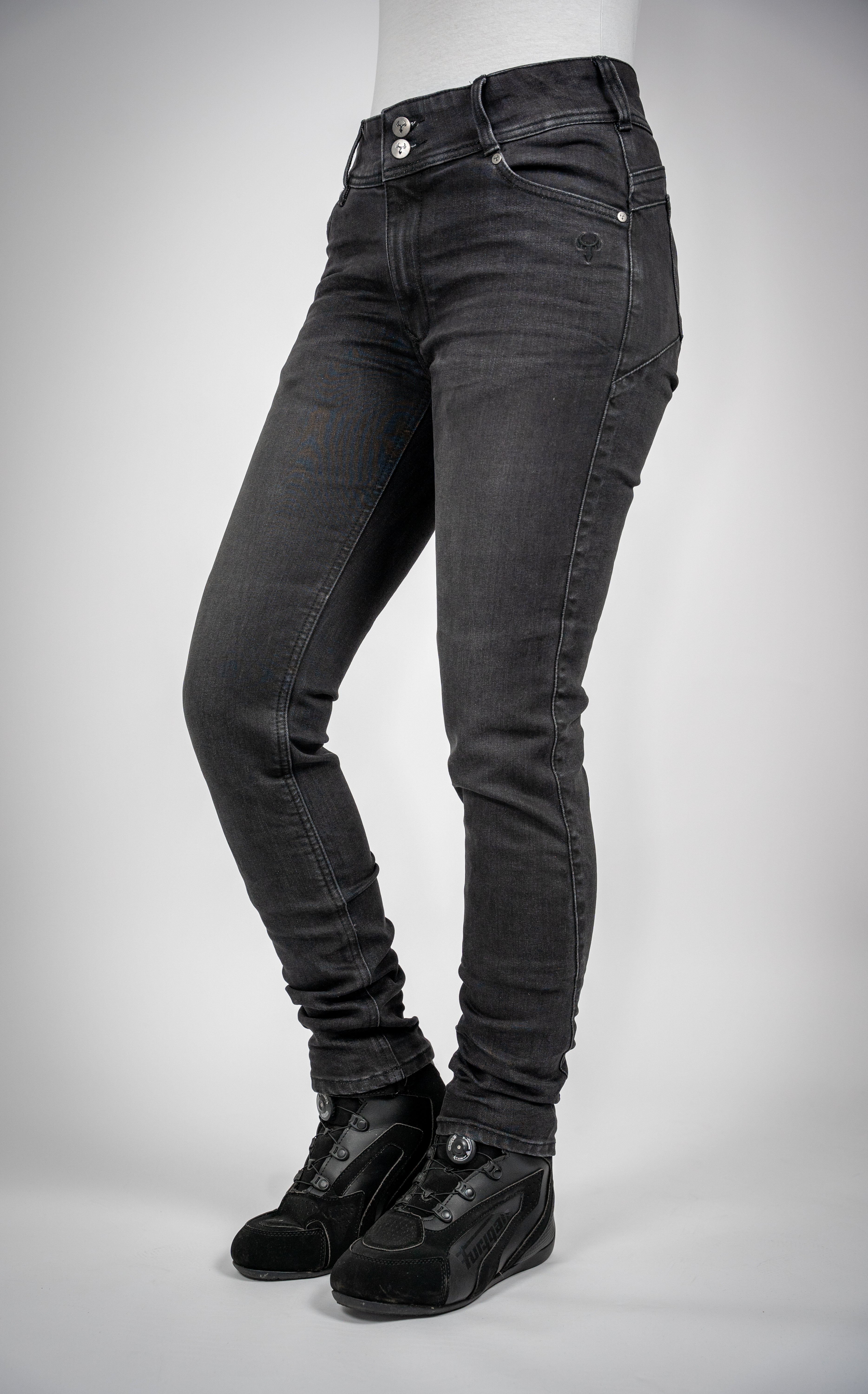 Bull-it Raven Ladies Slim Fit Denim Jeans Black FREE 1 YEAR Returns, FREE UK Delivery | ThrottleChimp