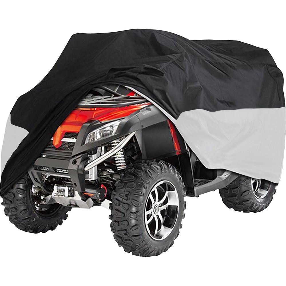 Bike It ATV Rain Cover Black / Silver Small Fits 50cc-250cc FREE 1 YEAR Returns, FREE UK Delivery | ThrottleChimp