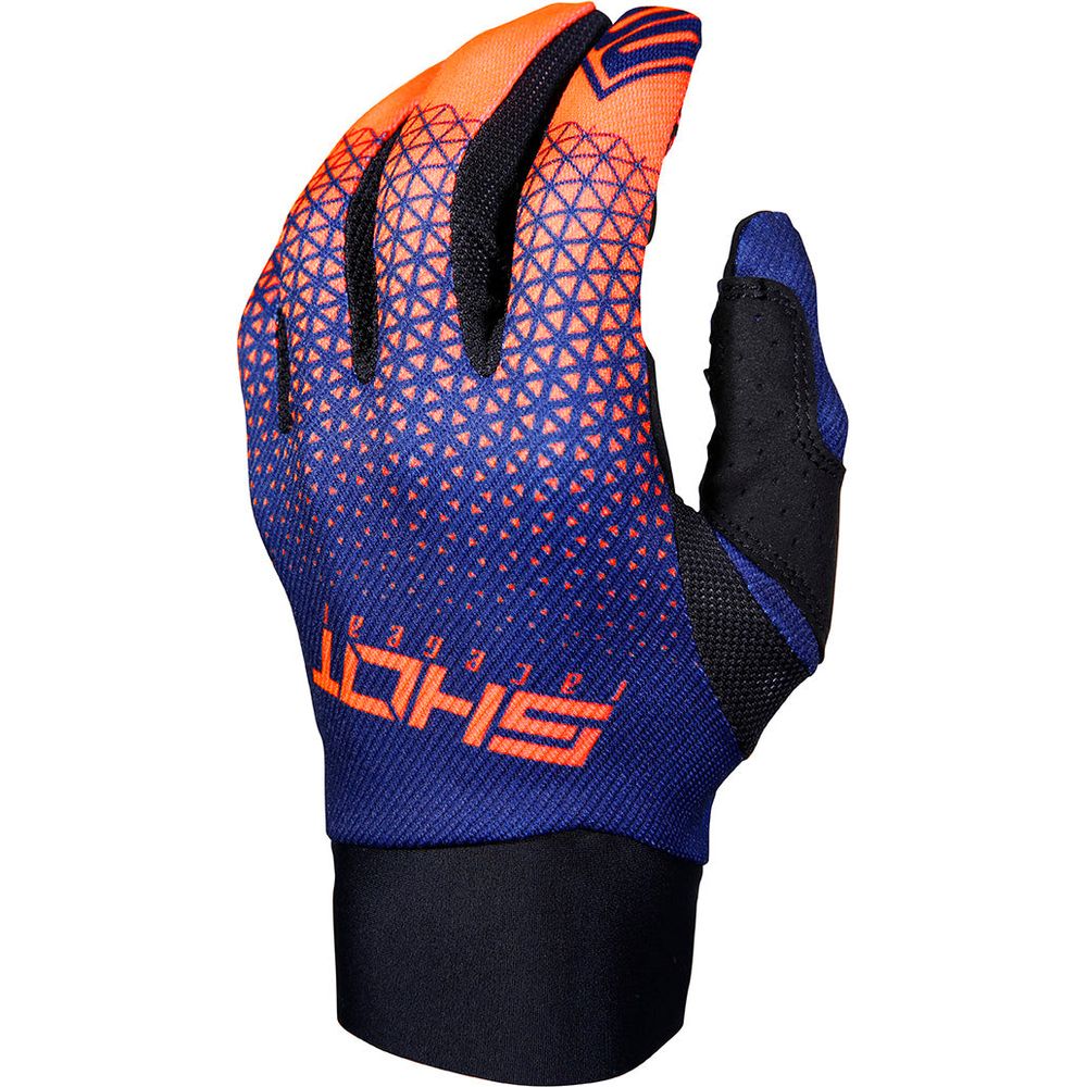 Shot Aerolite Delta Gloves Blue / Neon Orange FREE 1 YEAR Returns, FREE UK Delivery | ThrottleChimp