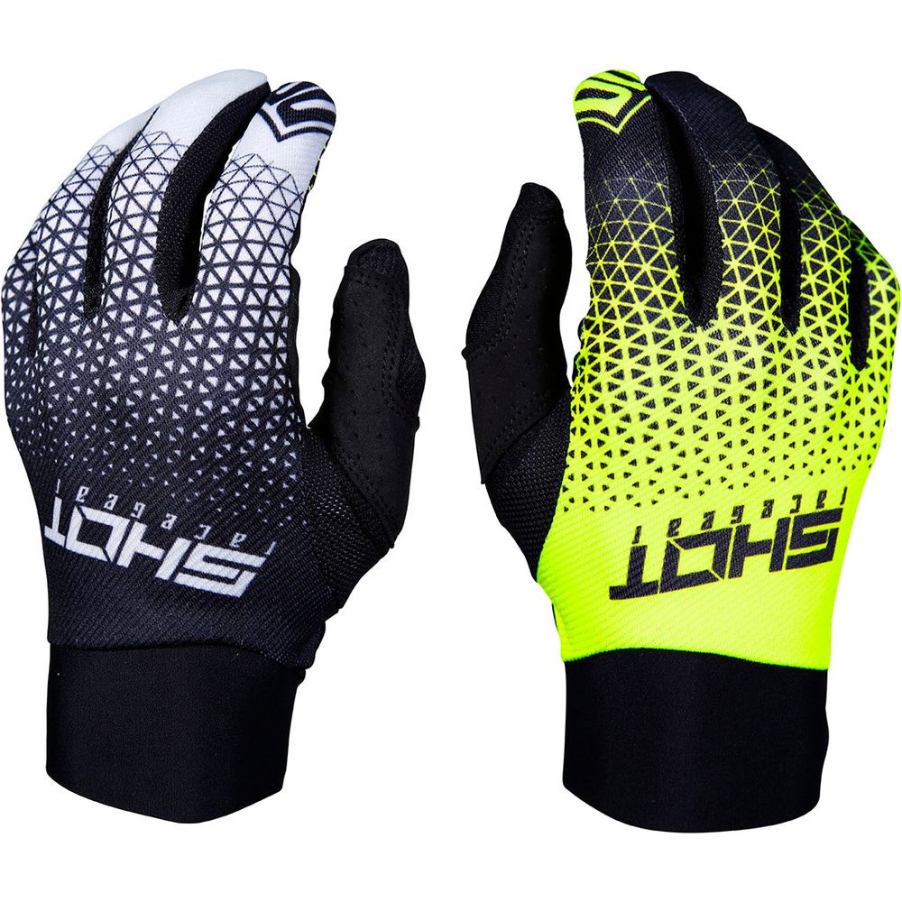Shot Aerolite Delta Gloves Grey / Neon Yellow FREE 1 YEAR Returns, FREE UK Delivery | ThrottleChimp