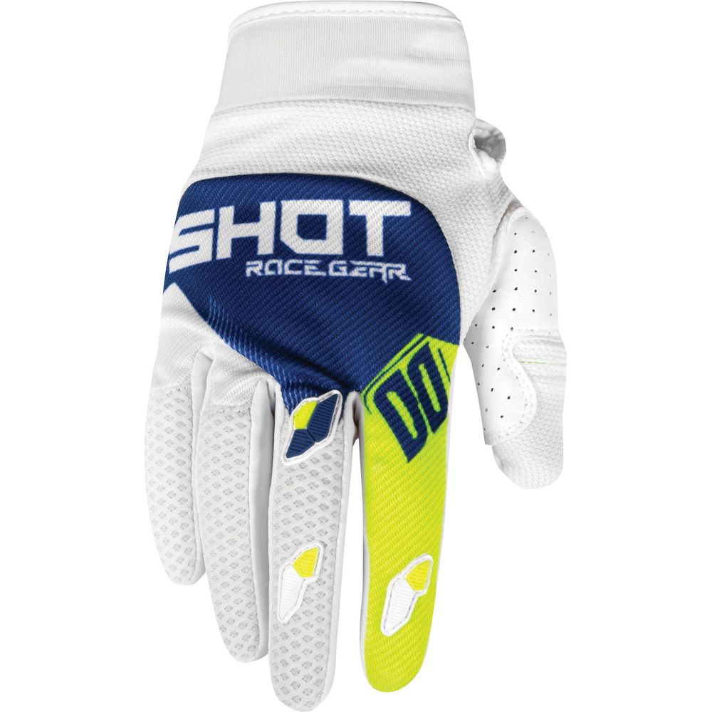 Shot Contact Gloves Trust Blue / White FREE 1 YEAR Returns, FREE UK Delivery | ThrottleChimp
