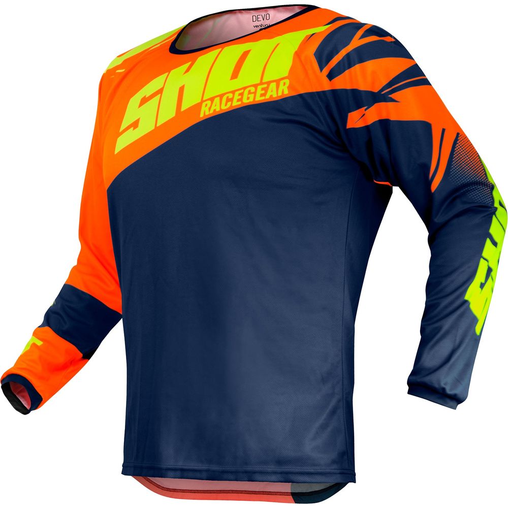 Shot Devo Kids MX Jersey Ventury Neon Orange / Neon Yellow FREE 1 YEAR Returns, FREE UK Delivery | ThrottleChimp