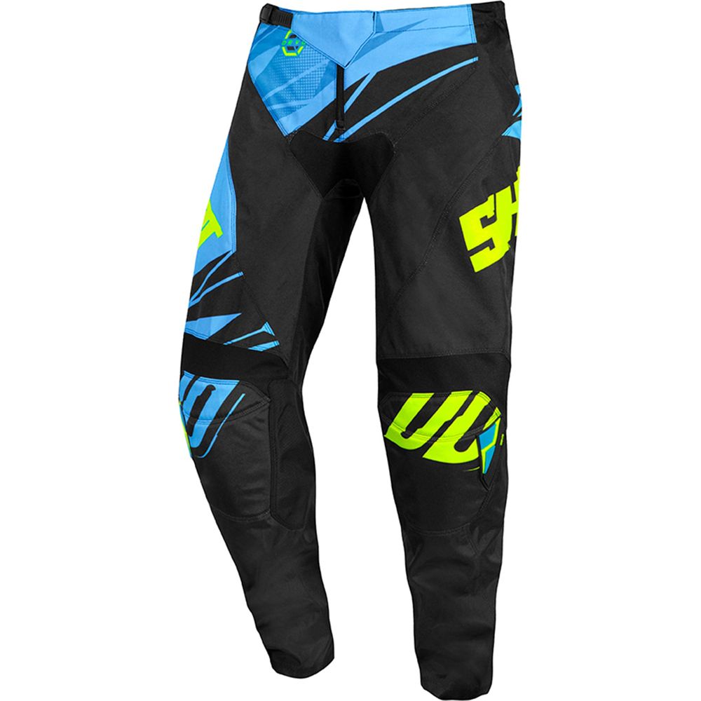 Shot Devo Kids MX Trouser Ventury Cyan Blue / Neon Yellow FREE 1 YEAR Returns, FREE UK Delivery | ThrottleChimp
