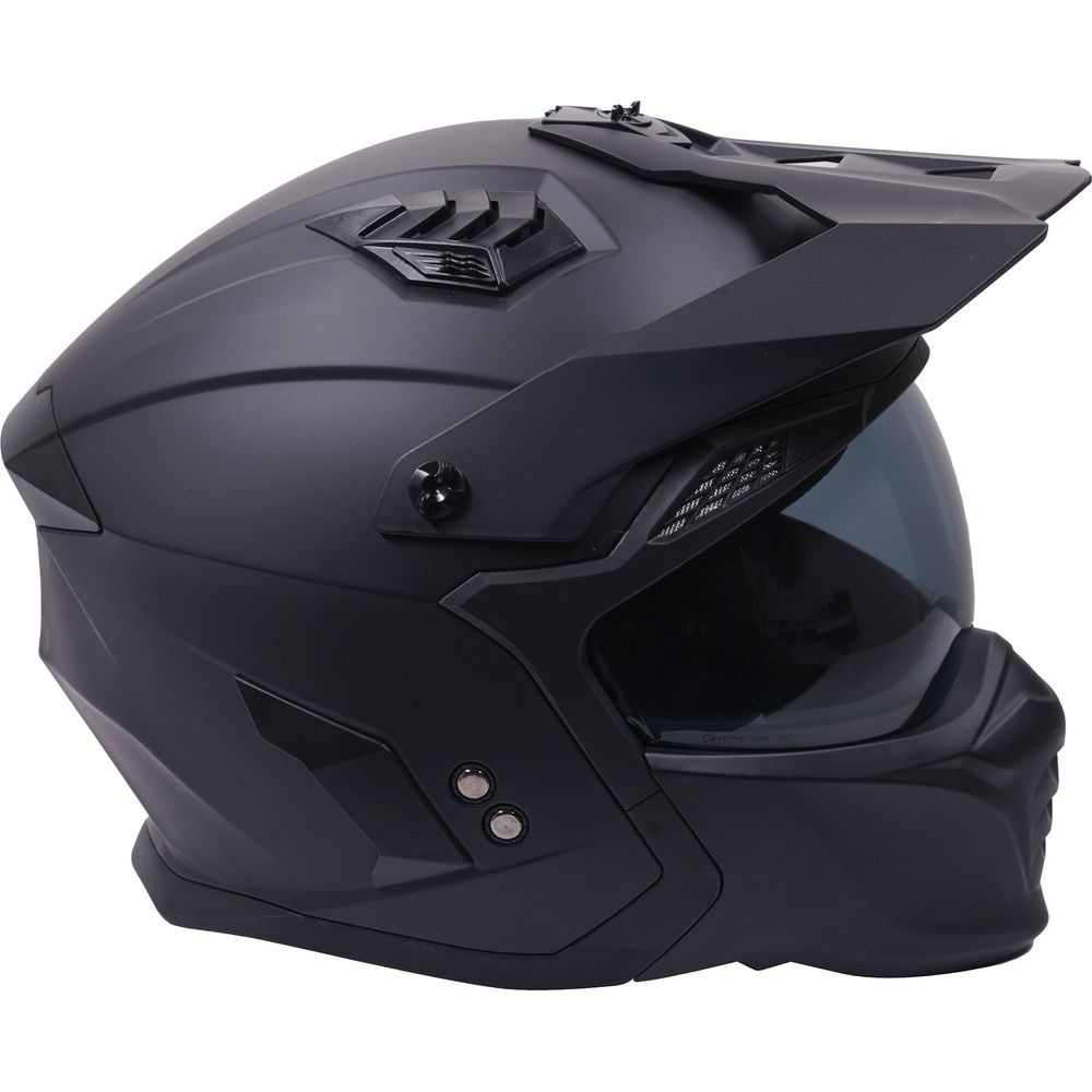 Stealth Fighter Multi Function Convertible Helmet Matt Black FREE 1 YEAR Returns, FREE UK Delivery | ThrottleChimp