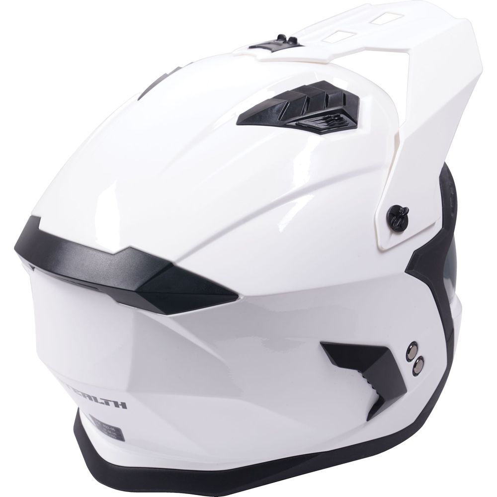 Stealth Fighter Multi Function Convertible Helmet Gloss White FREE 1 YEAR Returns, FREE UK Delivery | ThrottleChimp
