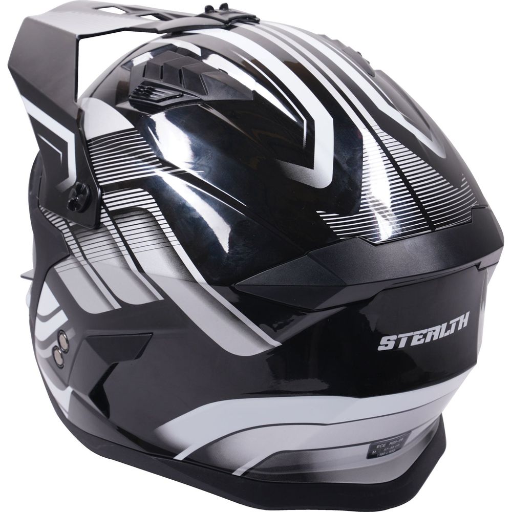 Stealth Fighter Multi Function Convertible Helmet Graphic Orbit Black / Gloss Silver FREE 1 YEAR Returns, FREE UK Delivery | ThrottleChimp