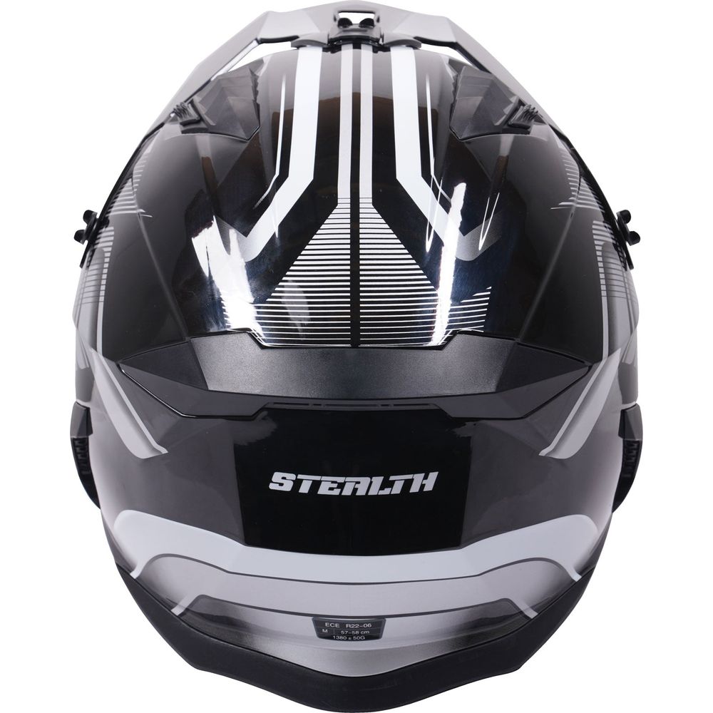 Stealth Fighter Multi Function Convertible Helmet Graphic Orbit Black / Gloss Silver FREE 1 YEAR Returns, FREE UK Delivery | ThrottleChimp