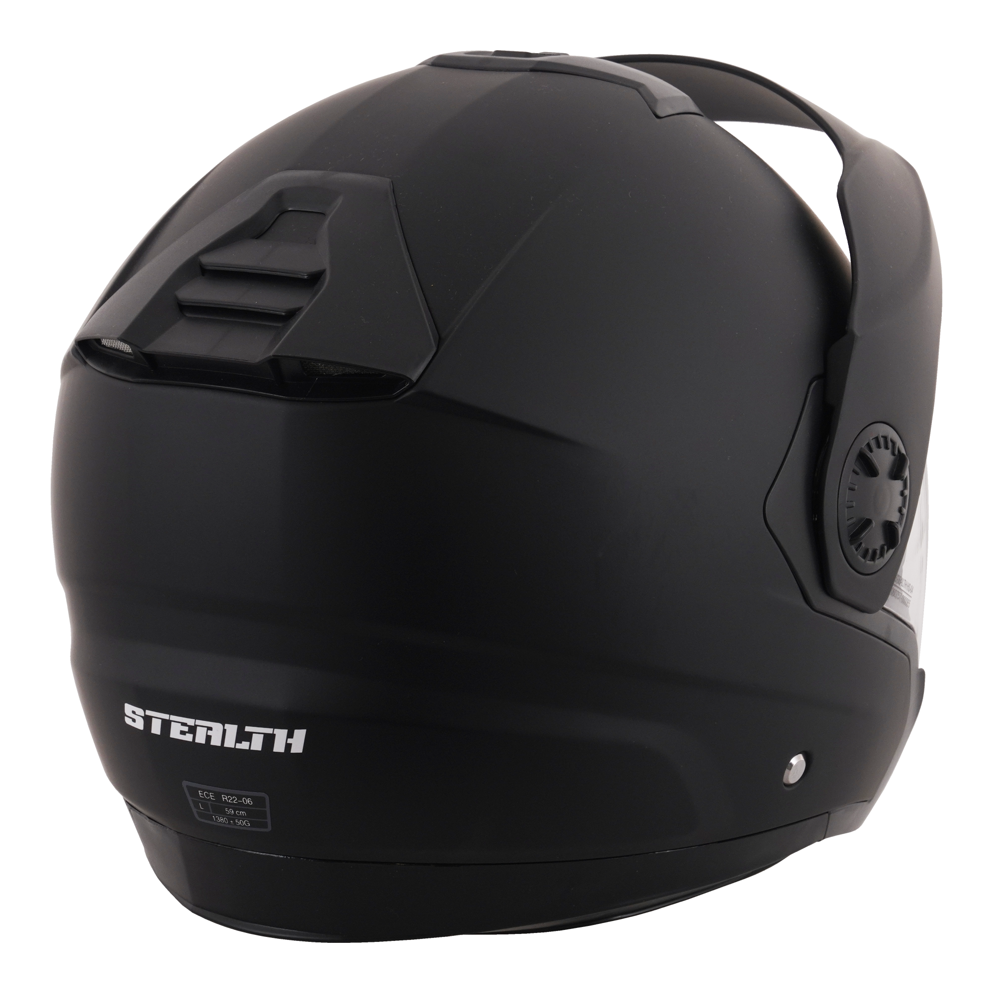 Stealth HS310 Metro Open Face Helmet Matt Black FREE 1 YEAR Returns, FREE UK Delivery | ThrottleChimp