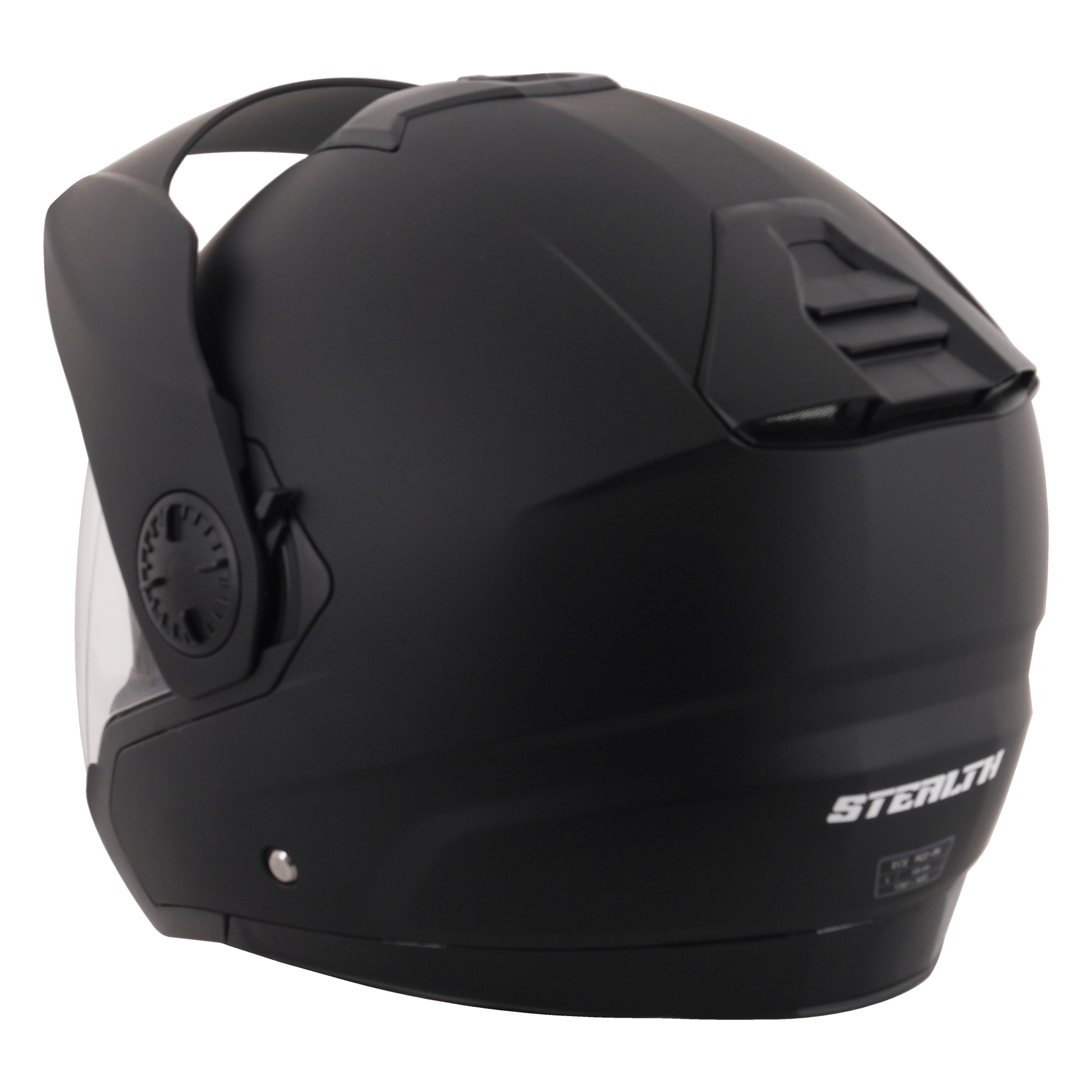 Stealth HS310 Metro Open Face Helmet Matt Black FREE 1 YEAR Returns, FREE UK Delivery | ThrottleChimp
