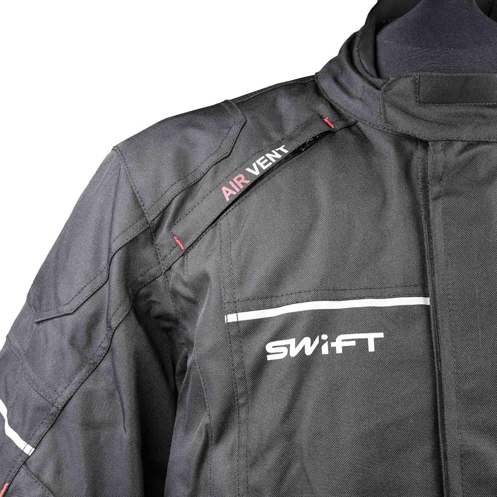 Swift S1 Textile Road Jacket Black FREE 1 YEAR Returns, FREE UK Delivery | ThrottleChimp