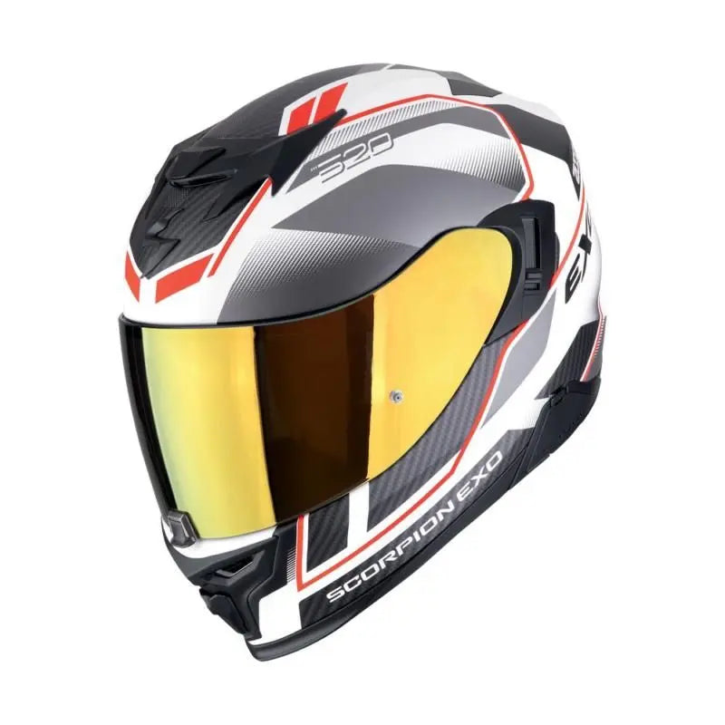 Scorpion EXO 520 Evo Air White / Silver / Red
