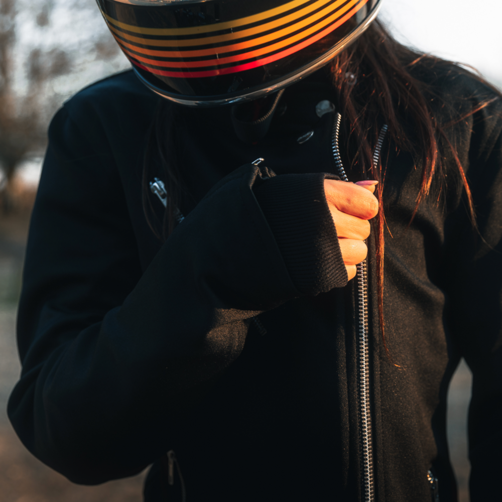 MotoGirl Sherrie Ladies Textile Jacket Black FREE 1 YEAR Returns, FREE UK Delivery | ThrottleChimp