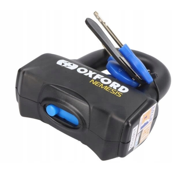Oxford Nemesis Padlock Black - 16mm FREE 1 YEAR Returns, FREE UK Delivery | ThrottleChimp